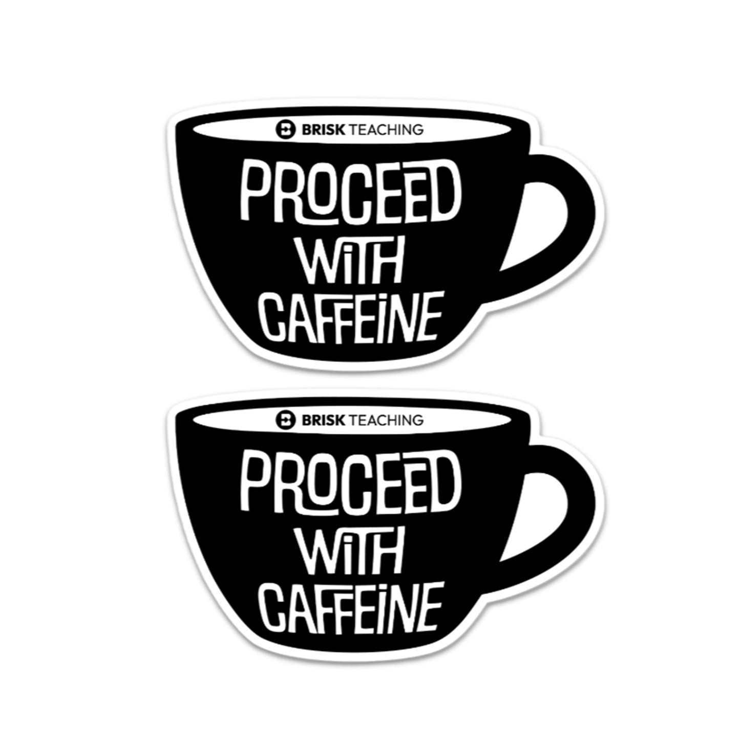 Proceed With Caffeine Bumper Sticker (2 pack)