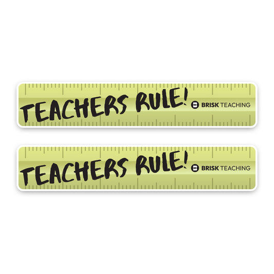Teachers Rule! Bumper Sticker (2 pack)